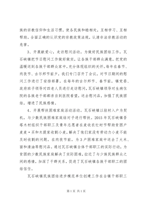 民族团结进步模范单位自查报告 (3).docx