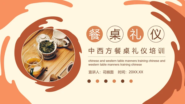 中西方餐桌礼仪茶道培训PPT模板