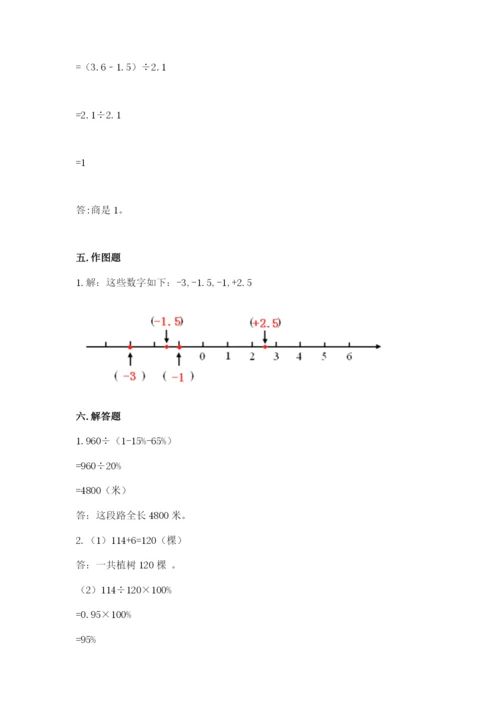 孙吴县六年级下册数学期末测试卷（精练）.docx