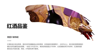 简约风白色红酒品鉴PPT图文页