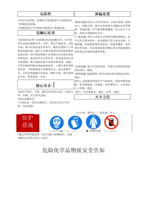 危险化学品安全告知牌15种种