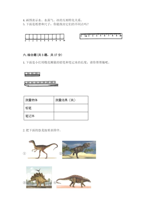 教科版一年级上册科学期末测试卷（典优）.docx