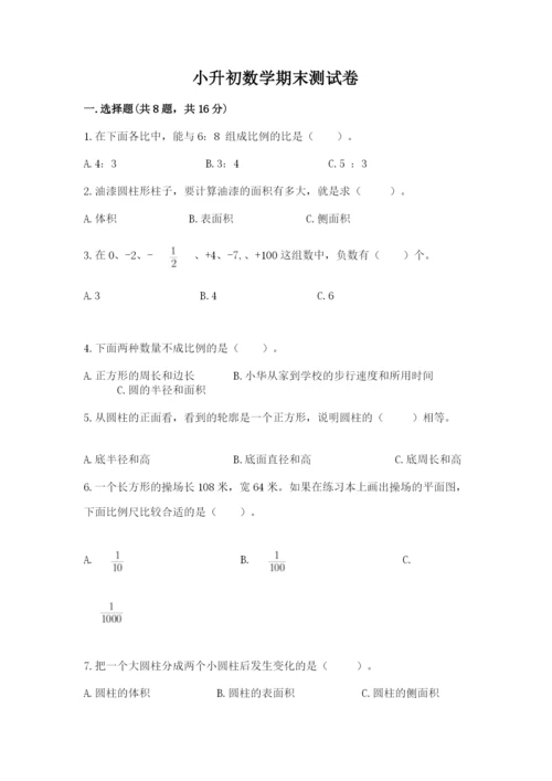 小升初数学期末测试卷【网校专用】.docx