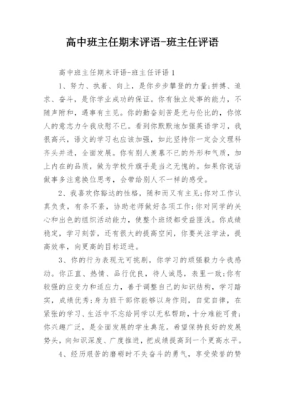 高中班主任期末评语-班主任评语.docx