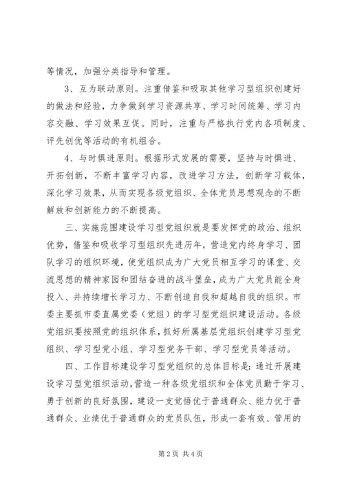 建设学习型党组织实施意见 (2).docx