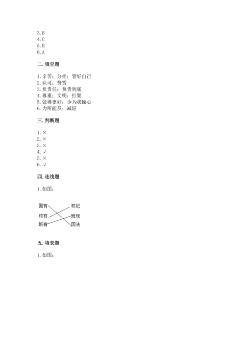 部编版道德与法治四年级上册期中测试卷及参考答案【巩固】.docx