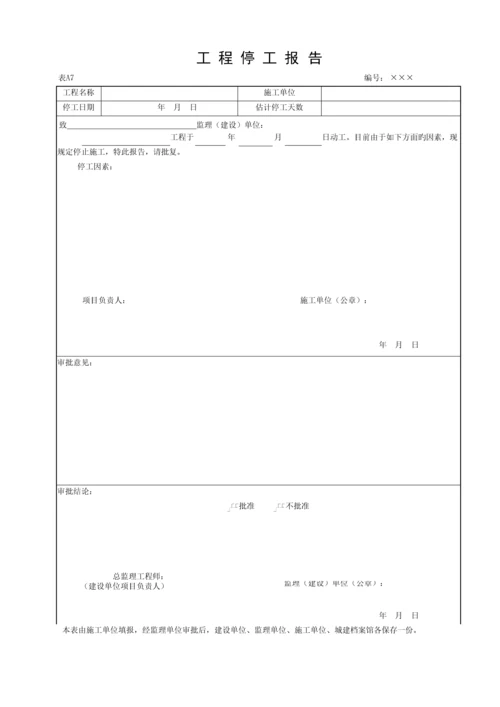 湖北省建筑工程施工统一用表A.docx