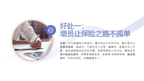 商务风高效增员专题PPT模板