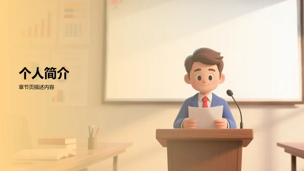 黄色3D风入职自我介绍PPT