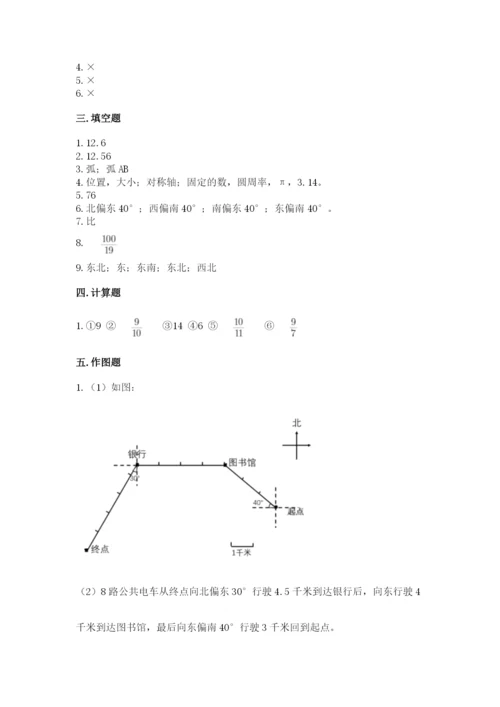 小学数学六年级上册期末考试试卷【历年真题】.docx