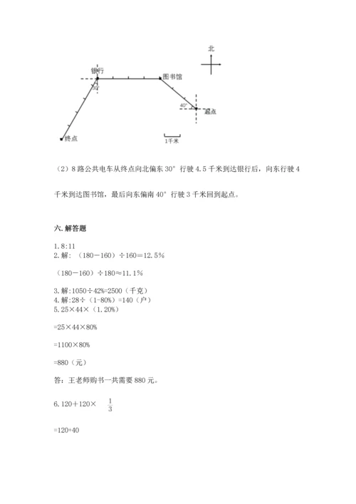 小学六年级上册数学期末测试卷及参考答案【典型题】.docx