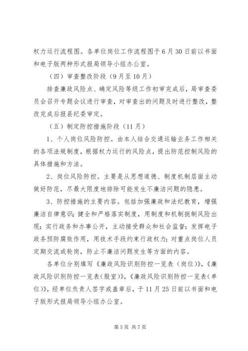 交通运输局廉政建设管理方案.docx