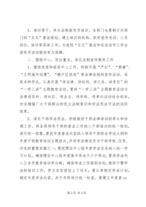 检察院XX年普法依法治理工作计划 (3).docx