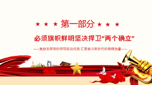 党的领导政治优势两个确立党课主题党日PPT