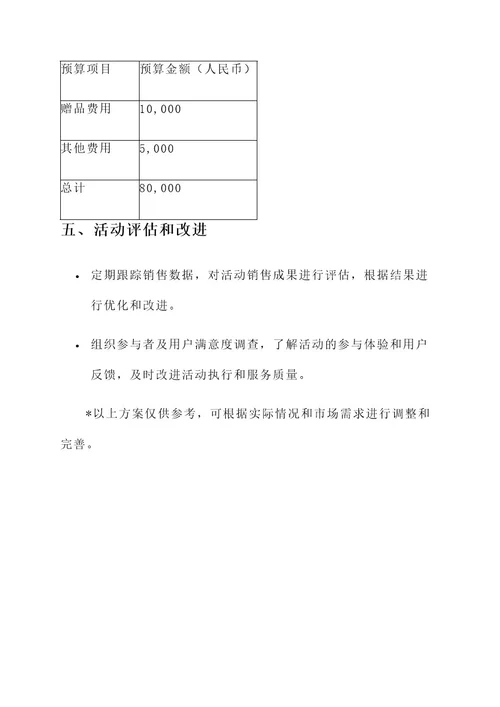 开展电动车销售活动方案