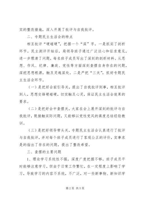 民主生活会汇报 (2).docx