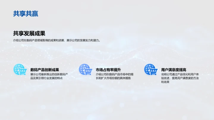 数码产品发展报告PPT模板