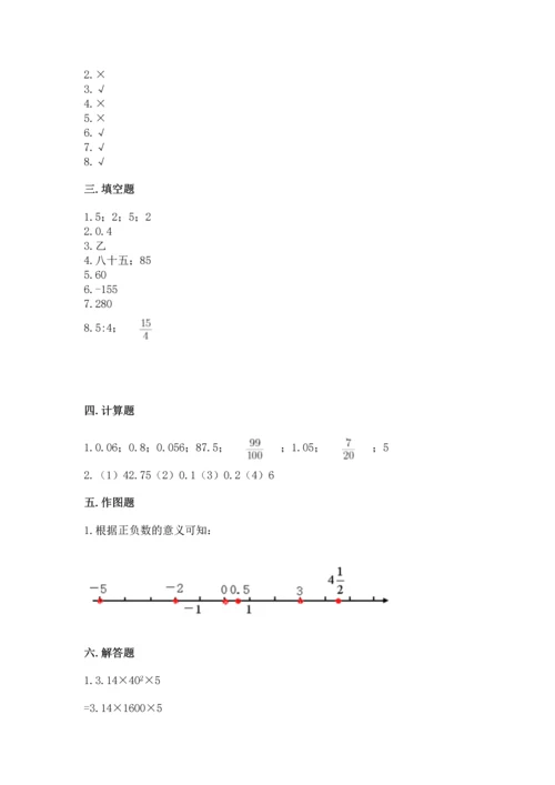 小学数学毕业测试卷及完整答案【必刷】.docx