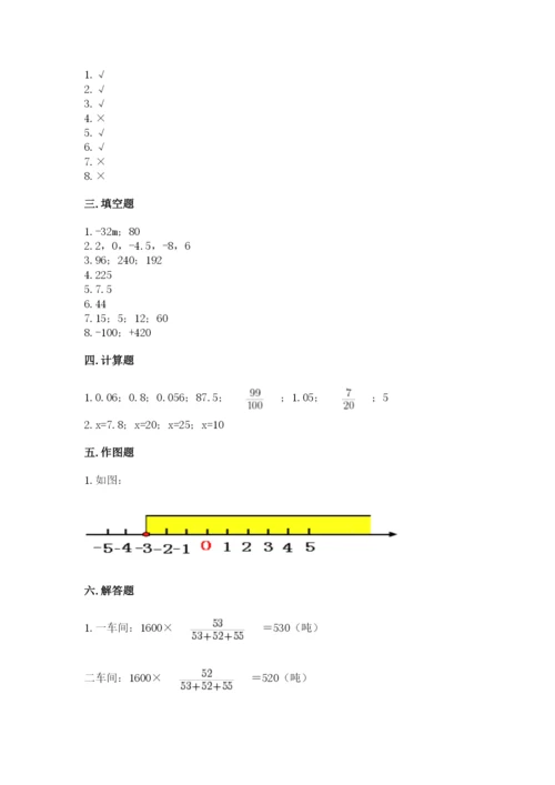北师大版六年级下册数学 期末检测卷附参考答案【典型题】.docx