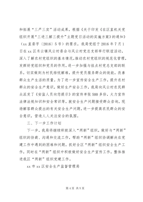 安全监管局某年开展“两新”组织党建工作总结.docx