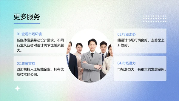 渐变弥散光企业品牌宣传PPT模板