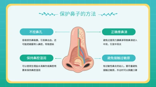 蓝色插画风幼儿园教学课件五官保护小课堂PPT