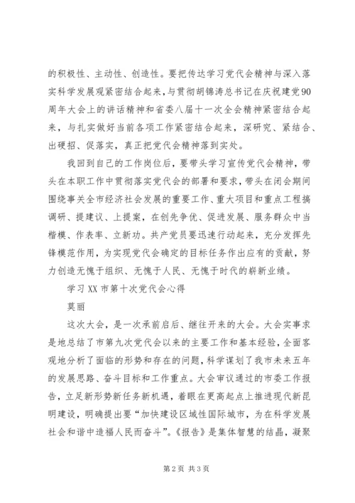 学习XX市第十一次党代会心得范文 (2).docx