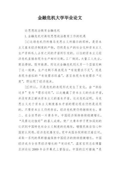 金融危机大学毕业论文.docx