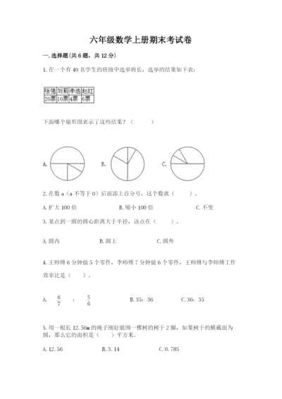 六年级数学上册期末考试卷及参考答案【实用】.docx