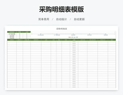采购明细表模版