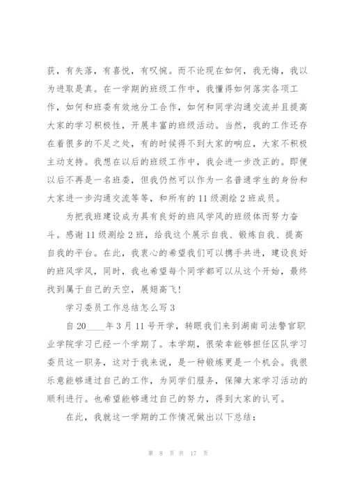 学习委员工作总结怎么写5篇.docx