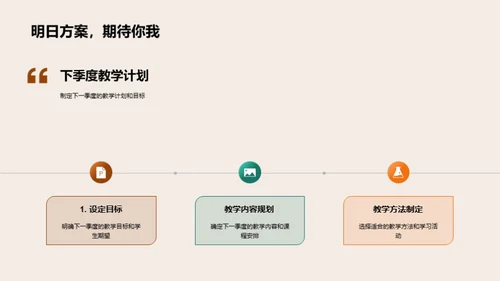 季度教学回顾与展望