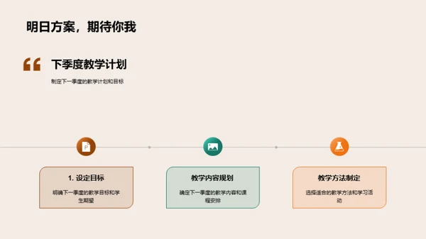 季度教学回顾与展望