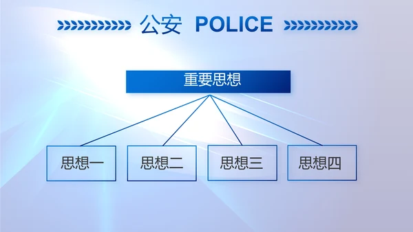 蓝色大气公安机关警察工作总结PPT