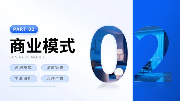 蓝色商务风智能家居商业计划会议演示PPT模版