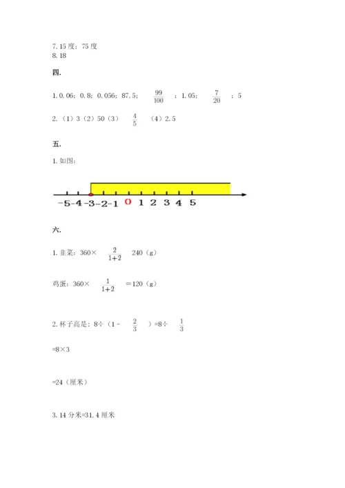 人教版六年级数学小升初试卷（黄金题型）.docx