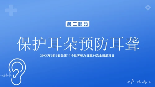 3月3日全国爱耳日爱护耳朵PPT课件