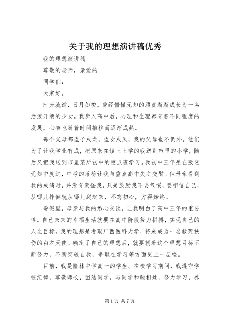 关于我的理想演讲稿优秀.docx