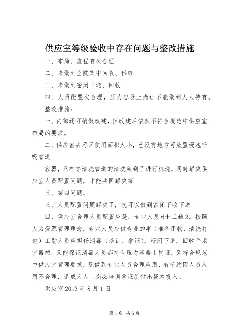 供应室等级验收中存在问题与整改措施.docx