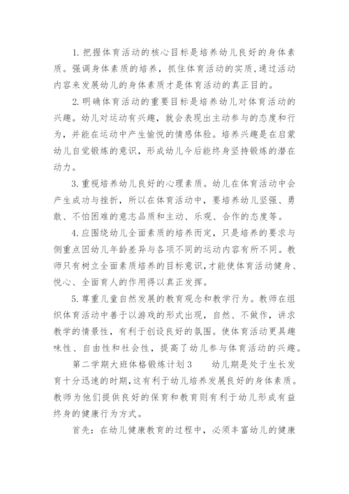 第二学期大班体格锻炼计划.docx