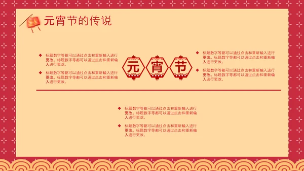 喜庆中国风正月十五元宵节PPT教学课件