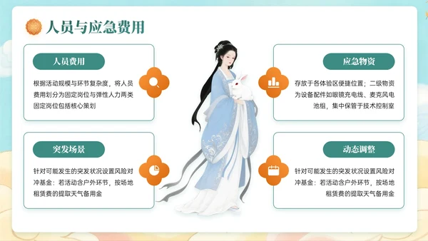 深绿黄色中国风关于中秋节活动策划PPT模板
