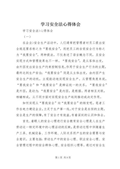 学习安全法心得体会 (4).docx