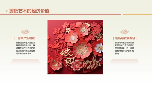 绿色中国风非遗剪纸艺术PPT模板