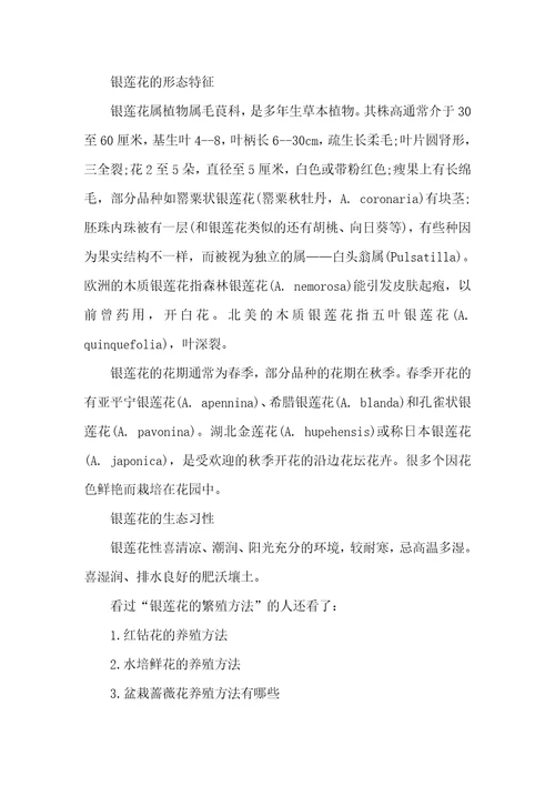 2021年银莲花怎么养银莲花的繁殖方法营养繁殖的方法