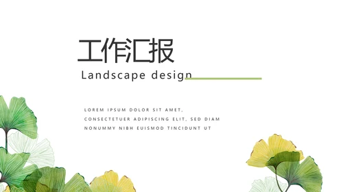 银杏叶医药工作总结汇报动态PPT