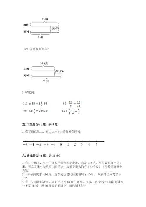 隆林各族自治县六年级下册数学期末测试卷含答案.docx
