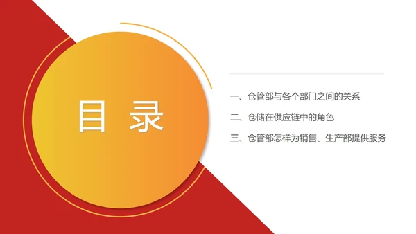 红色商务风仓管部员工知识培训PPT模板