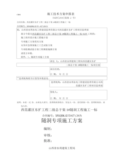 隧洞专项施工方案.docx