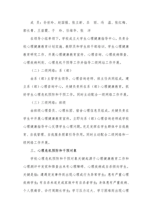 学生心理危机预防与干预综合体系建设专业方案.docx